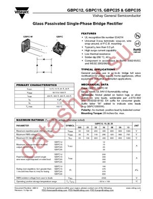 GBPC1204-E4/51 datasheet  